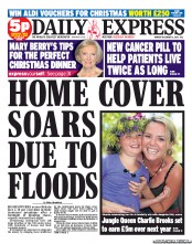 Daily Express Newspaper Front Page (UK) for 3 December 2012