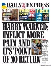 Daily Express (UK) Newspaper Front Page for 3 December 2022