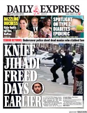 Daily Express (UK) Newspaper Front Page for 3 February 2020