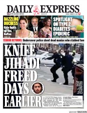 Daily Express (UK) Newspaper Front Page for 3 February 2020