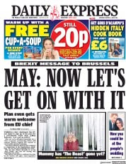 Daily Express (UK) Newspaper Front Page for 3 March 2018
