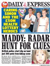 Daily Express (UK) Newspaper Front Page for 3 June 2014