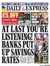 Daily Express front page for 3 June 2023