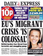 Daily Express (UK) Newspaper Front Page for 3 August 2016
