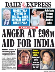 Daily Express (UK) Newspaper Front Page for 3 September 2018