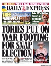 Daily Express (UK) Newspaper Front Page for 3 September 2022