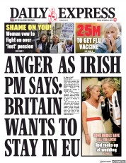 Daily Express (UK) Newspaper Front Page for 4 October 2019