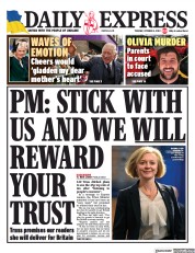 Daily Express (UK) Newspaper Front Page for 4 October 2022