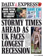 Daily Express (UK) Newspaper Front Page for 4 November 2022