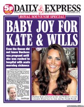 Daily Express (UK) Newspaper Front Page for 4 December 2012