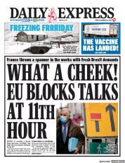 Daily Express (UK) Newspaper Front Page for 4 December 2020