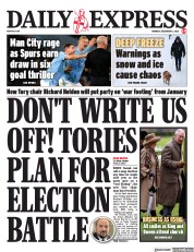 Daily Express front page for 4 December 2023