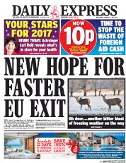 Daily Express (UK) Newspaper Front Page for 4 January 2017