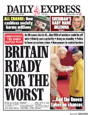 Daily Express (UK) Newspaper Front Page for 4 March 2020
