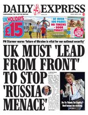 Daily Express front page for 4 March 2025