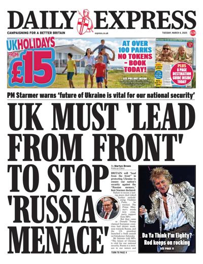 Daily Express Newspaper Front Page (UK) for 4 March 2025