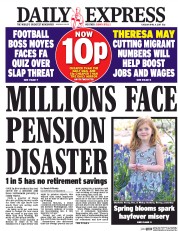 Daily Express (UK) Newspaper Front Page for 4 April 2017