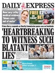 Daily Express front page for 4 April 2025
