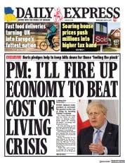 Daily Express front page for 4 May 2022