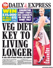Daily Express (UK) Newspaper Front Page for 4 June 2013
