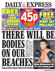 Daily Express (UK) Newspaper Front Page for 4 June 2016