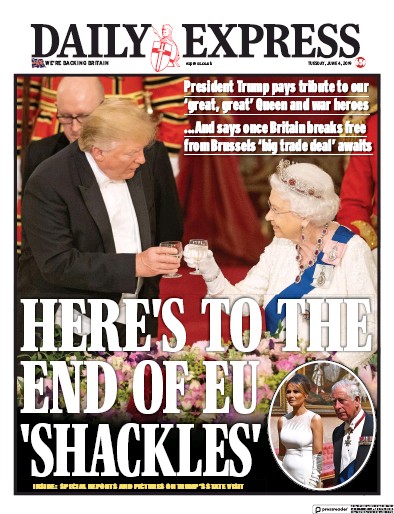 Daily Express Newspaper Front Page (UK) for 4 June 2019