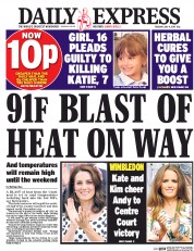 Daily Express (UK) Newspaper Front Page for 4 July 2017