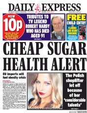 Daily Express (UK) Newspaper Front Page for 4 August 2017