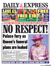 Daily Express (UK) Newspaper Front Page for 4 September 2021