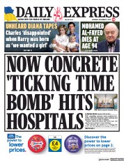 Daily Express (UK) Newspaper Front Page for 4 September 2023