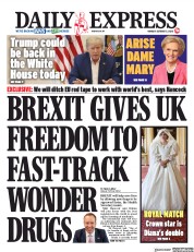 Daily Express (UK) Newspaper Front Page for 5 October 2020