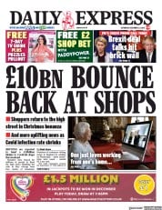 Daily Express (UK) Newspaper Front Page for 5 December 2020