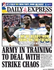 Daily Express front page for 5 December 2022