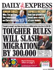 Daily Express front page for 5 December 2023
