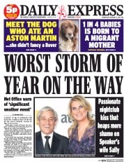 Daily Express Newspaper Front Page (UK) for 5 February 2014