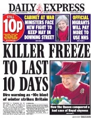 Daily Express (UK) Newspaper Front Page for 5 February 2018