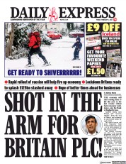 Daily Express (UK) Newspaper Front Page for 5 February 2021