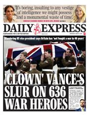 Daily Express front page for 5 March 2025