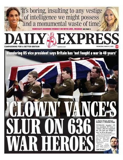 Daily Express Newspaper Front Page (UK) for 5 March 2025