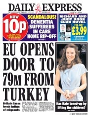 Daily Express (UK) Newspaper Front Page for 5 May 2016