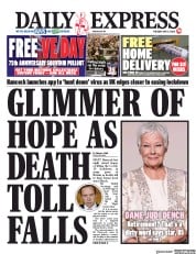 Daily Express (UK) Newspaper Front Page for 5 May 2020