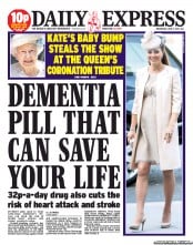 Daily Express (UK) Newspaper Front Page for 5 June 2013