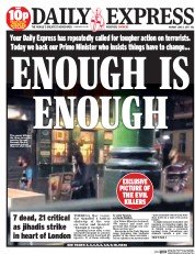 Daily Express (UK) Newspaper Front Page for 5 June 2017