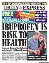 Daily Express (UK) Newspaper Front Page for 5 July 2011