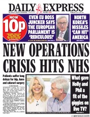 Daily Express (UK) Newspaper Front Page for 5 July 2017