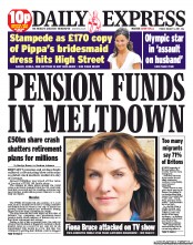 Daily Express Newspaper Front Page (UK) for 5 August 2011