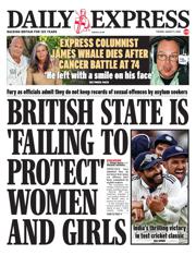 Daily Express front page for 5 August 2025