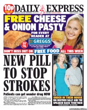 Daily Express Newspaper Front Page (UK) for 5 September 2011