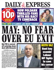 Daily Express (UK) Newspaper Front Page for 5 September 2016