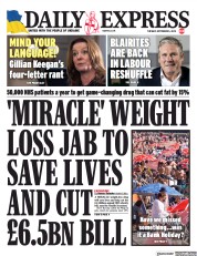 Daily Express (UK) Newspaper Front Page for 5 September 2023
